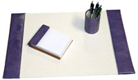 Purple Small 3-Piece Croco-Grain Desk Pad Sets