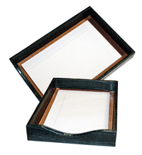 Reptile-Grain Leather In Out Box